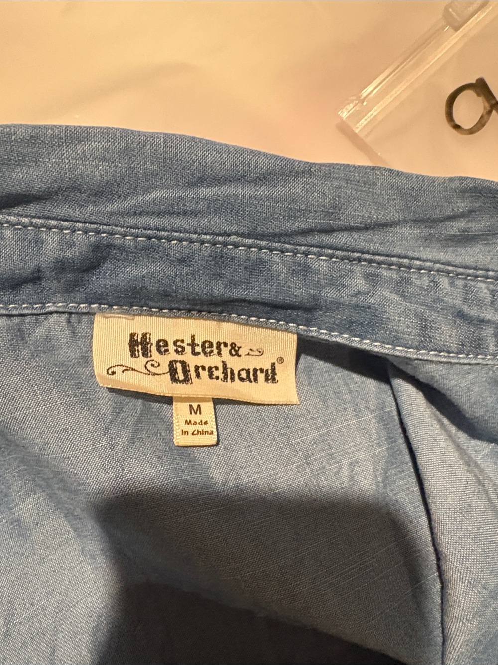 Hesters and orchard medium frayed Jean shirt 967 - Picture 6 of 7